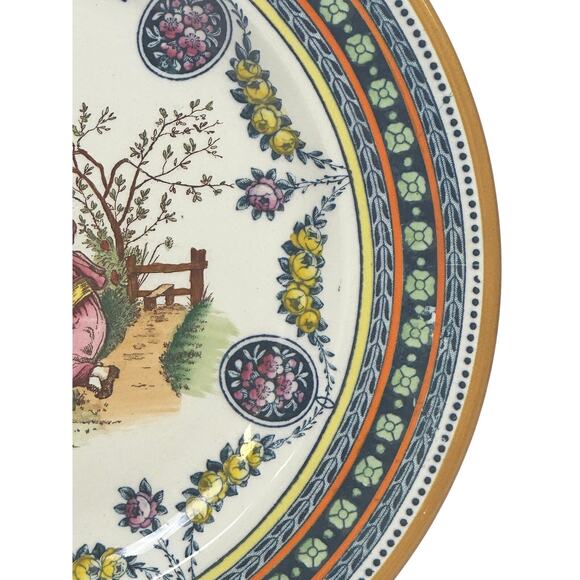 Antique 19th Century Wedgwood Etruria 'Garland' Kate Greenaway 10.25" Plate - Picture 5 of 10